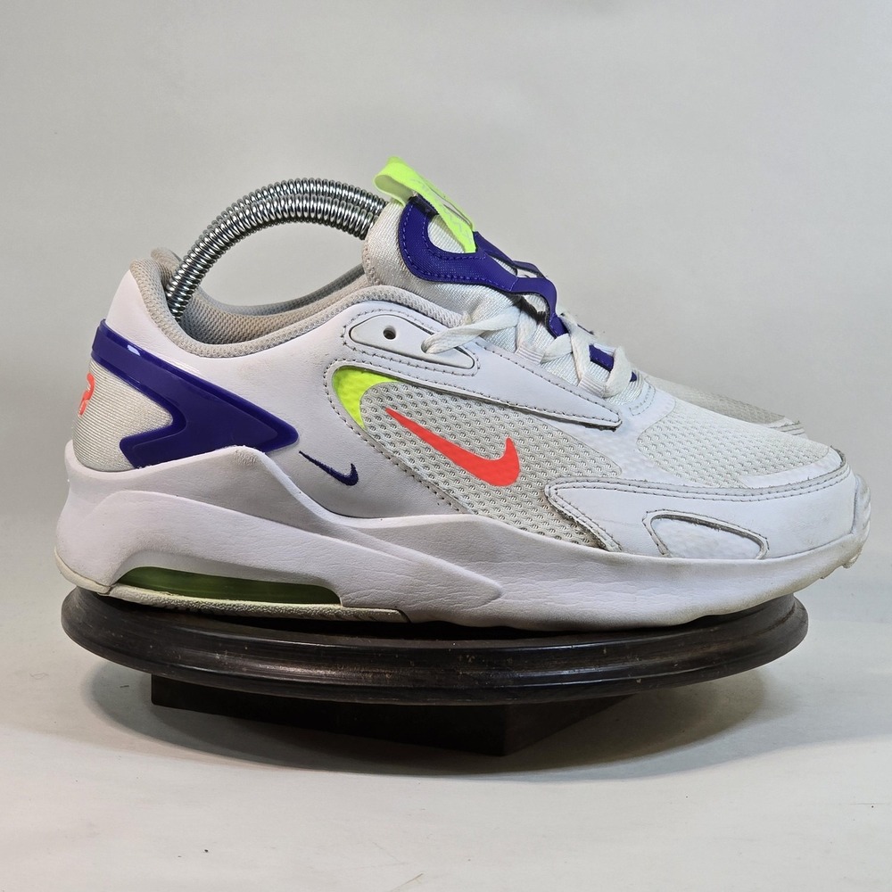 Nike Air Max Bolt‎ Shoes Youth Size 6Y White Neon Green CW1626-103 Sneakers